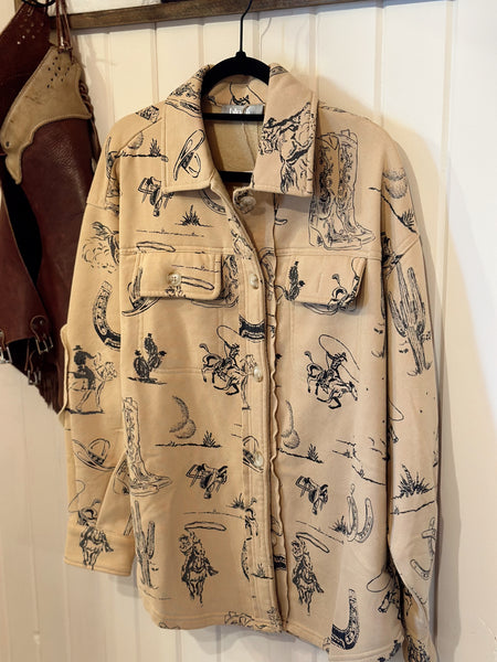 All Over Western Shacket