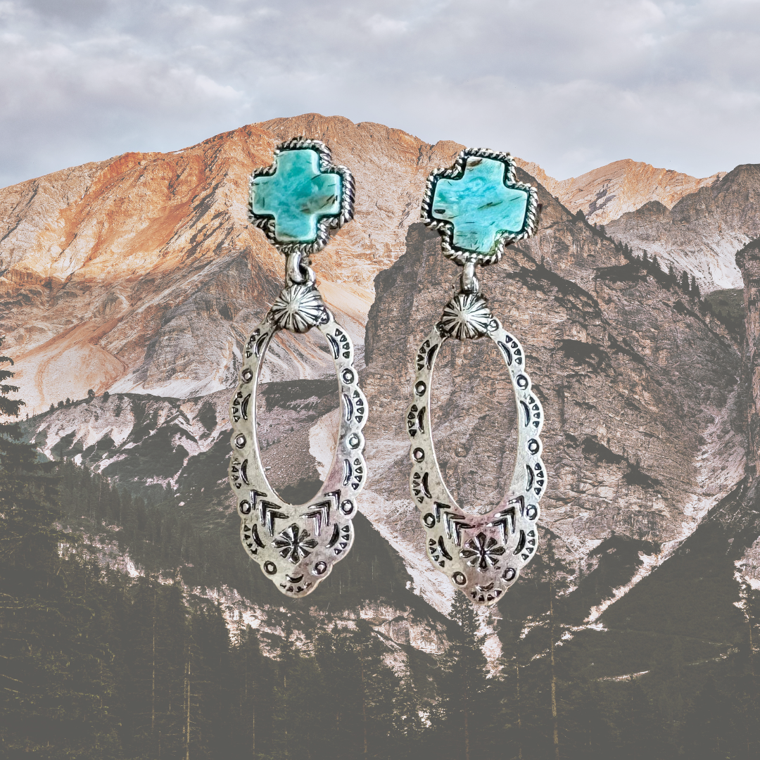 Cross Aztec Earrings