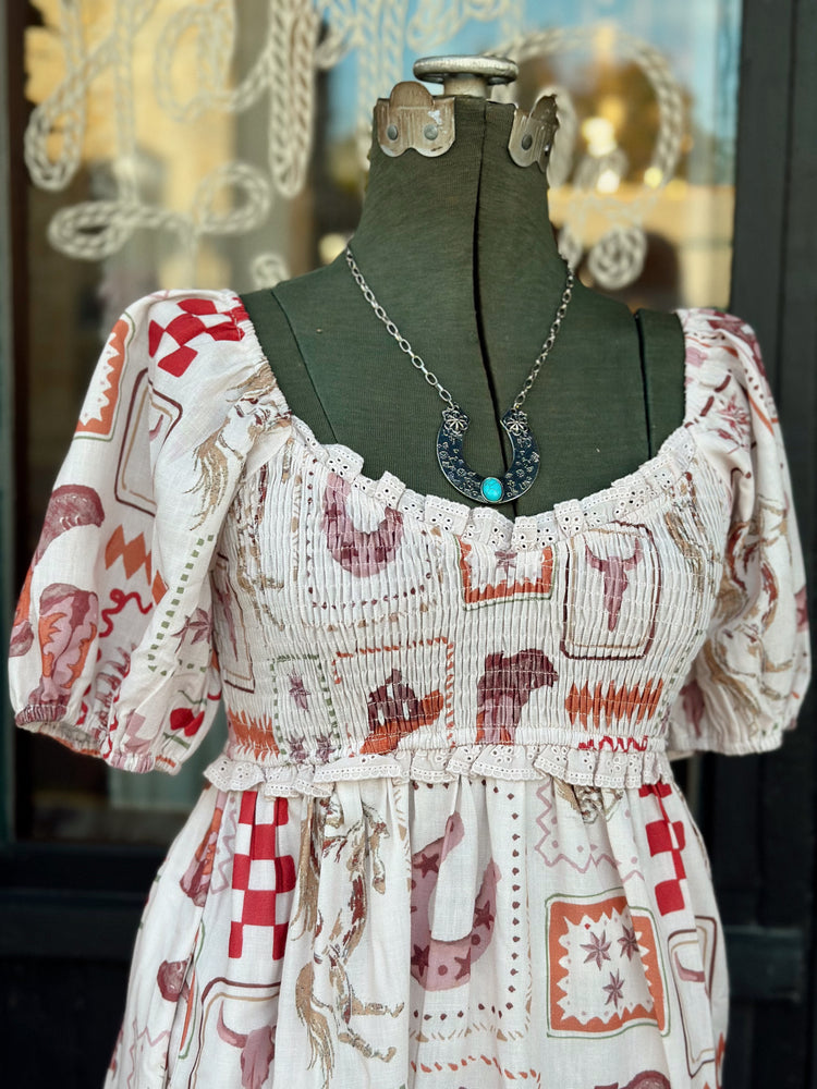 Western Midi Dress