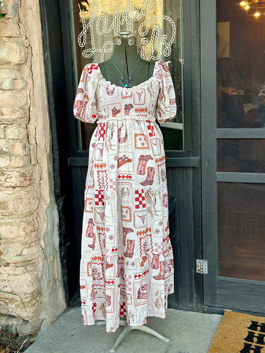 Western Midi Dress