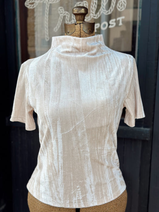 Velvet Crinkle Top