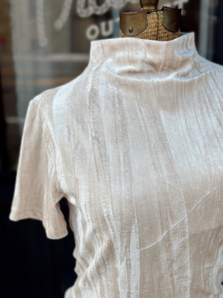 Velvet Crinkle Top