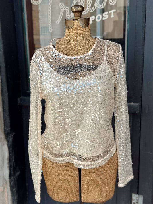 Paisley Sequin Top