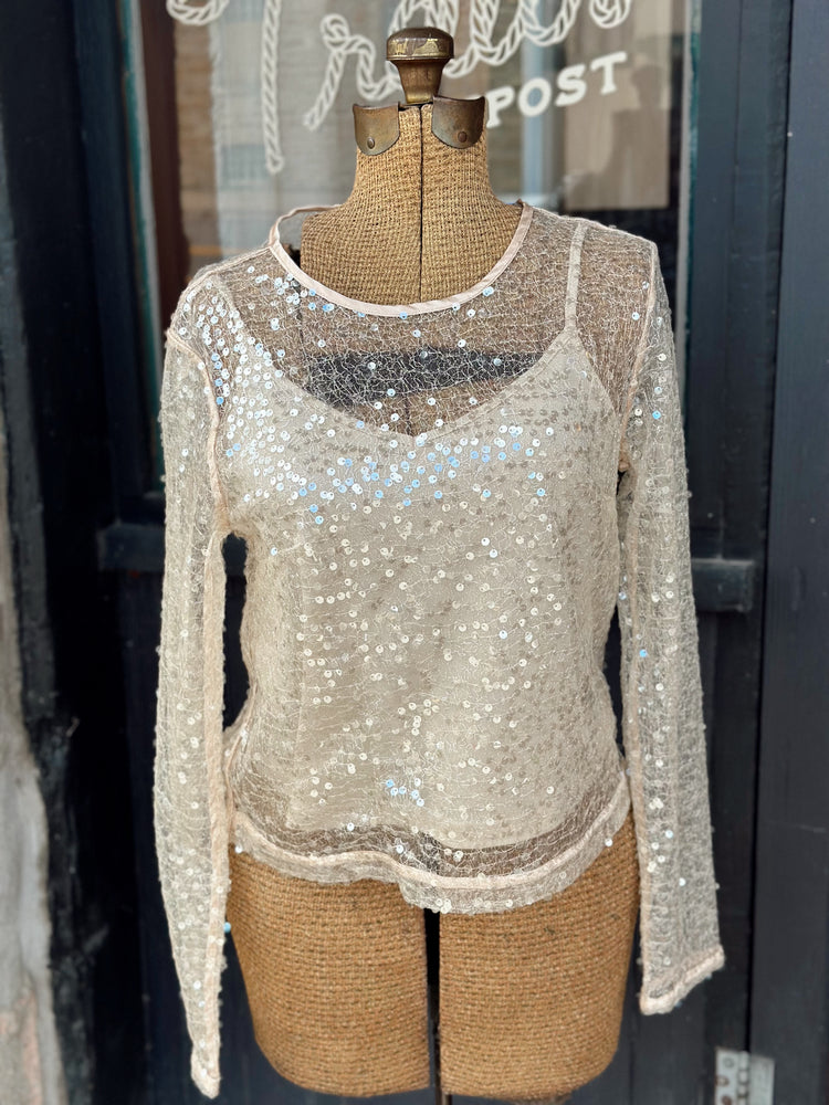 Paisley Sequin Top