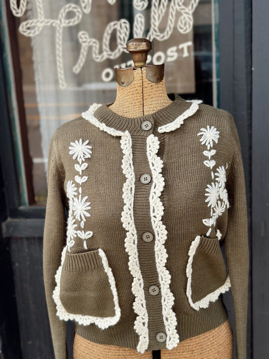 Daisy Trim Cardigan
