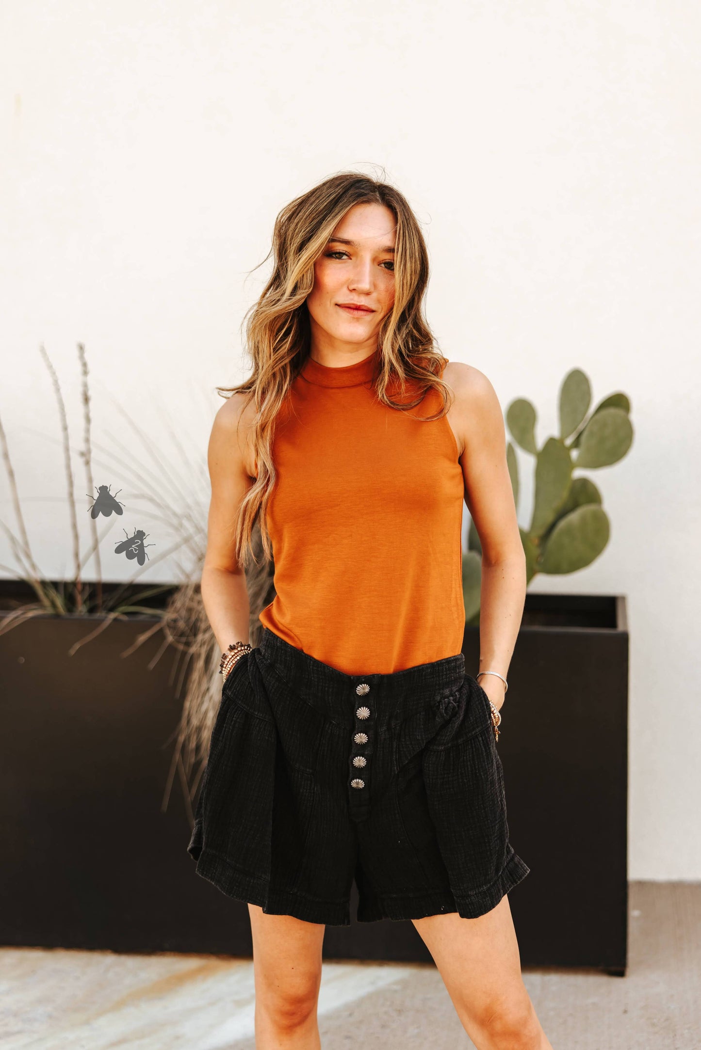 Saddle Mock Neck Tank