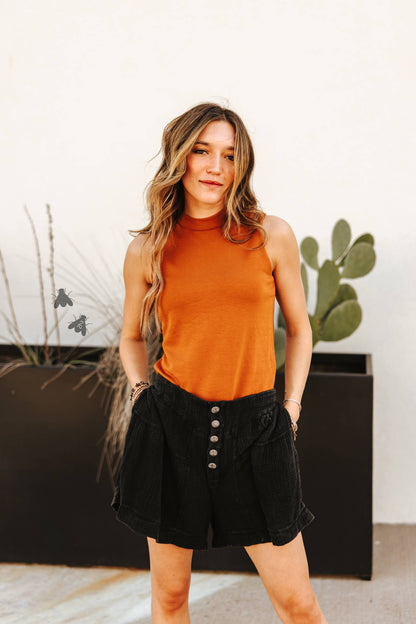 Saddle Mock Neck Tank