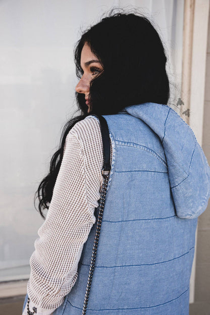 Quincy Quilted Denim Vest