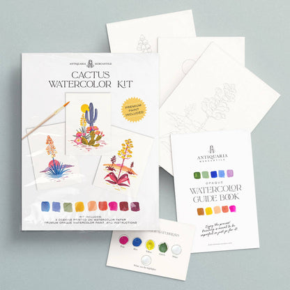 Watercolor Painting Kit: Cactus