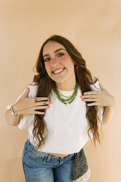 Green Boba Beaded Necklace