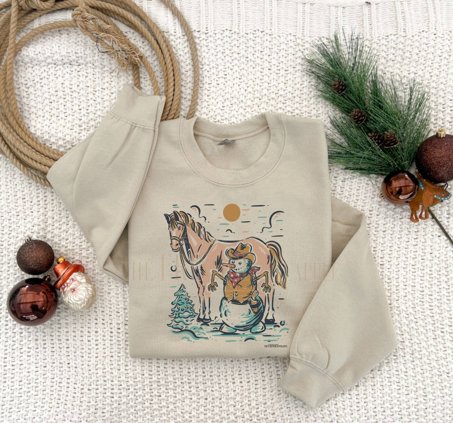 Cowboy Snowman Sweatshirt