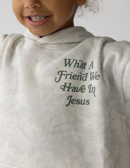 Friend in Jesus Camo Kids Hoodie