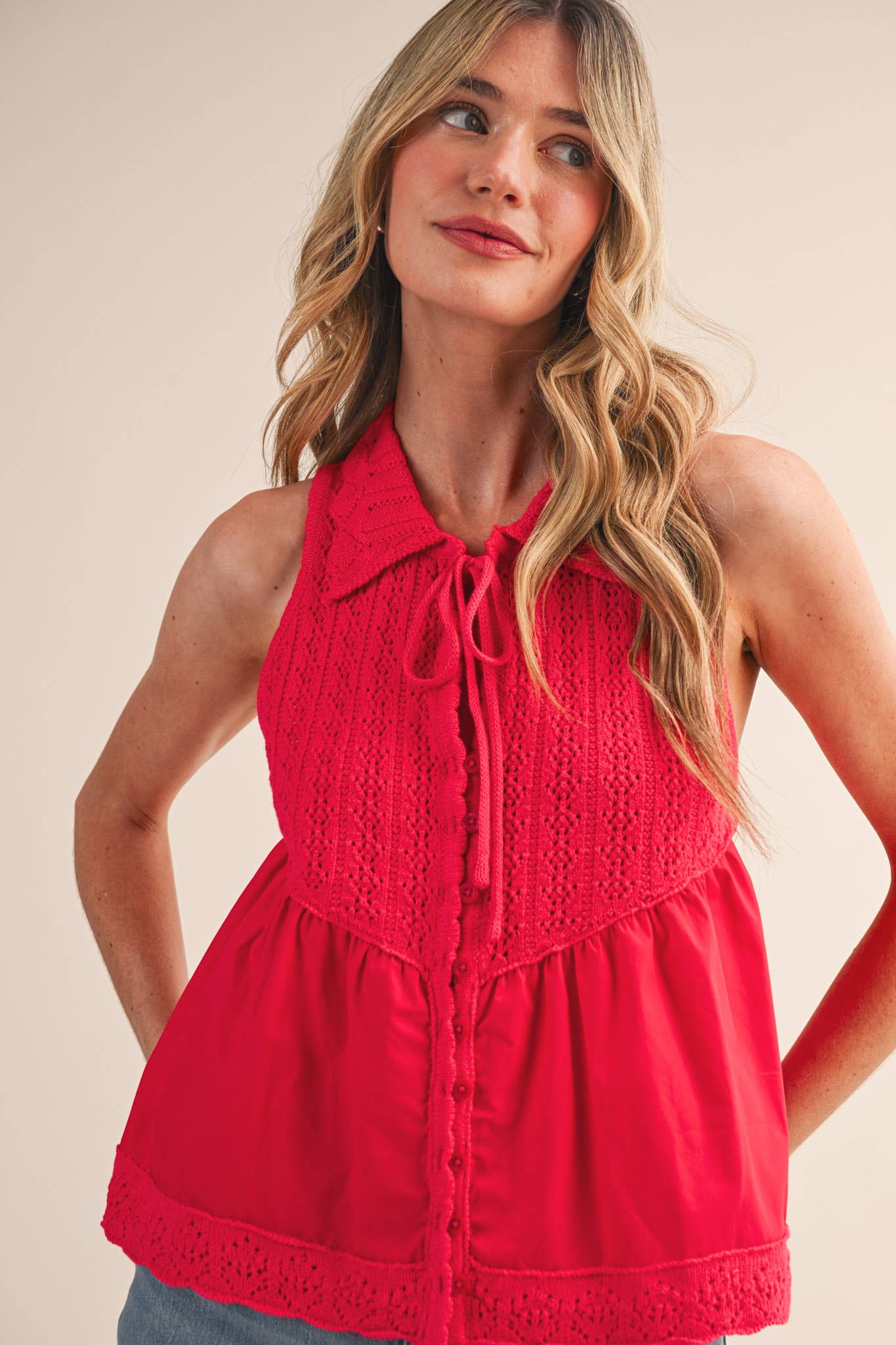 Cherry Sweater Top