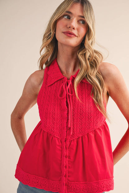 Cherry Sweater Top