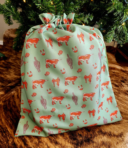 Longhorn & Cactus Reusable Gift Bag