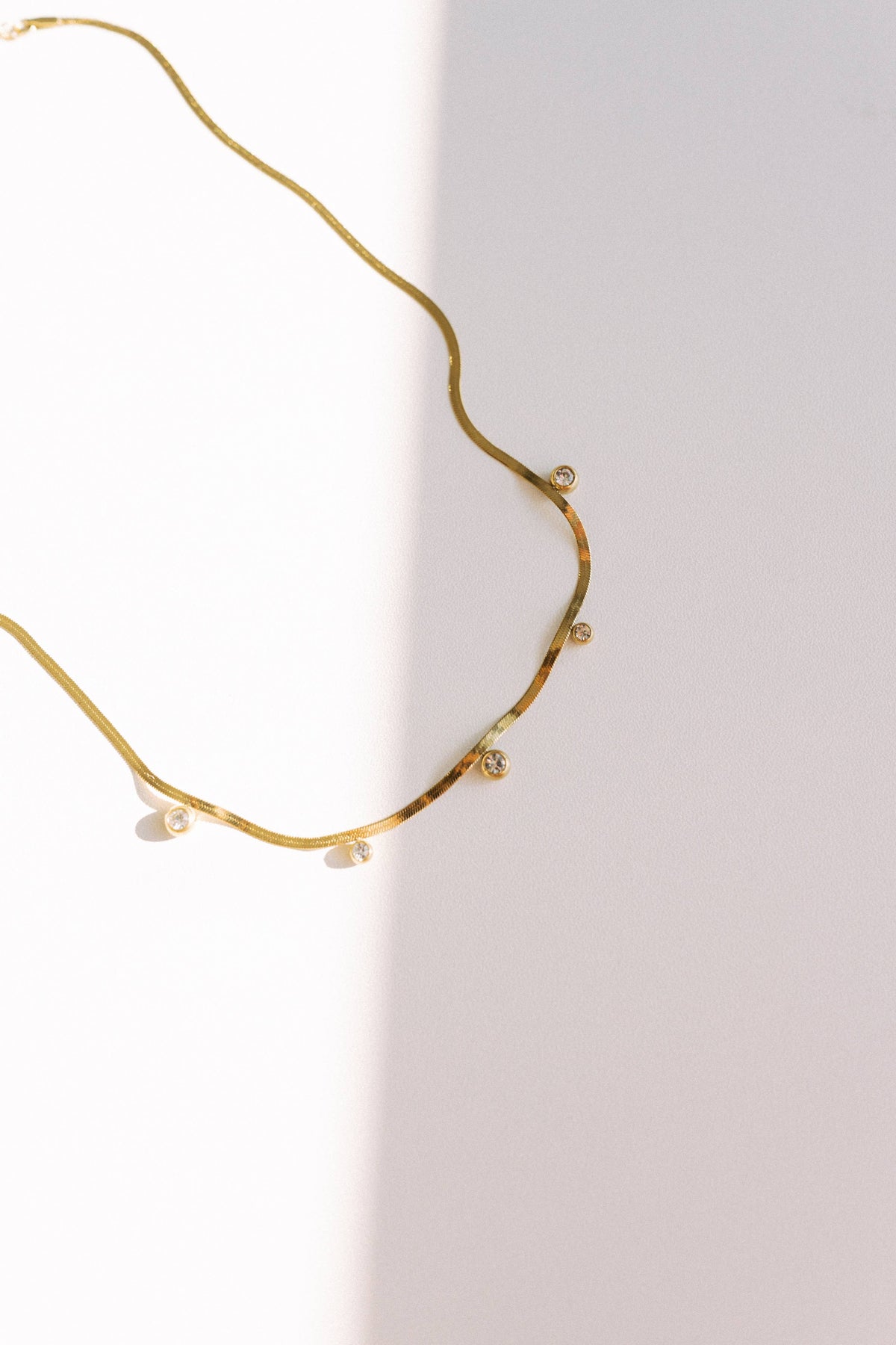 Herringbone Crystal Necklace