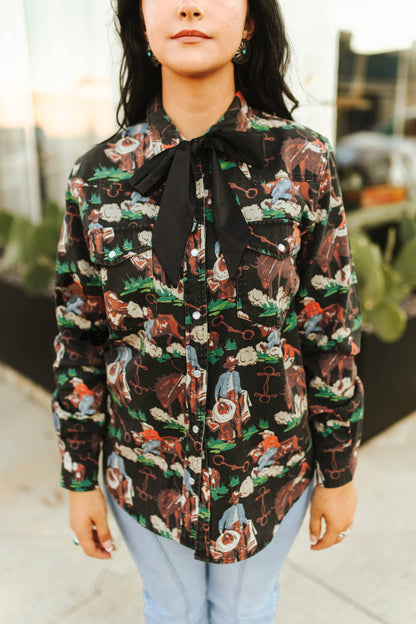 Vintage Cowboy Pearl Snap