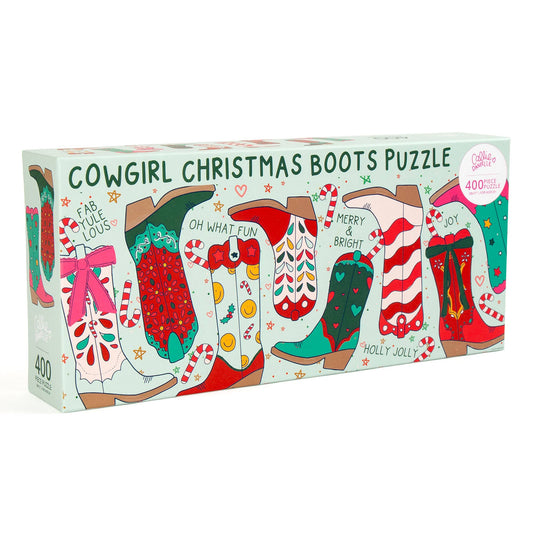 Christmas Cowgirl Boots Puzzle