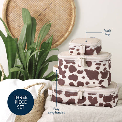 Cow Print Packing Cubes