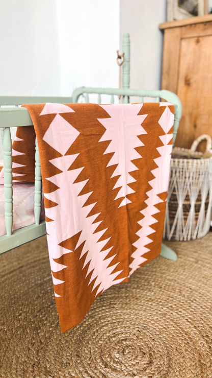 WESTERN GRANDE BABY BLANKET TERRACOTTA ✙ PINK
