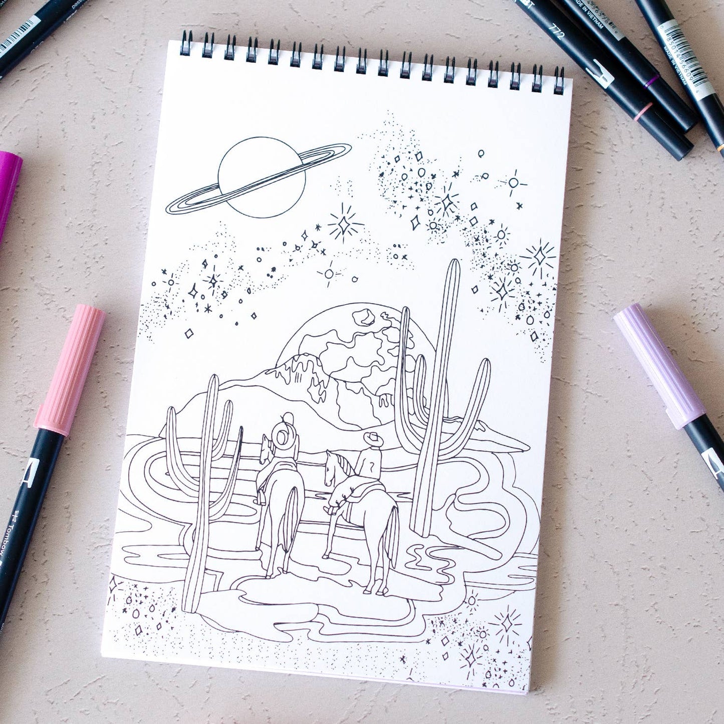 Cosmic Cowgirl Coloring Book