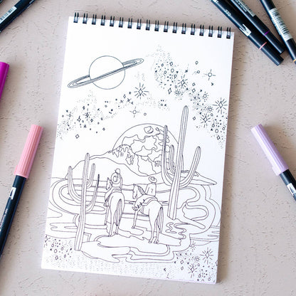 Cosmic Cowgirl Coloring Book