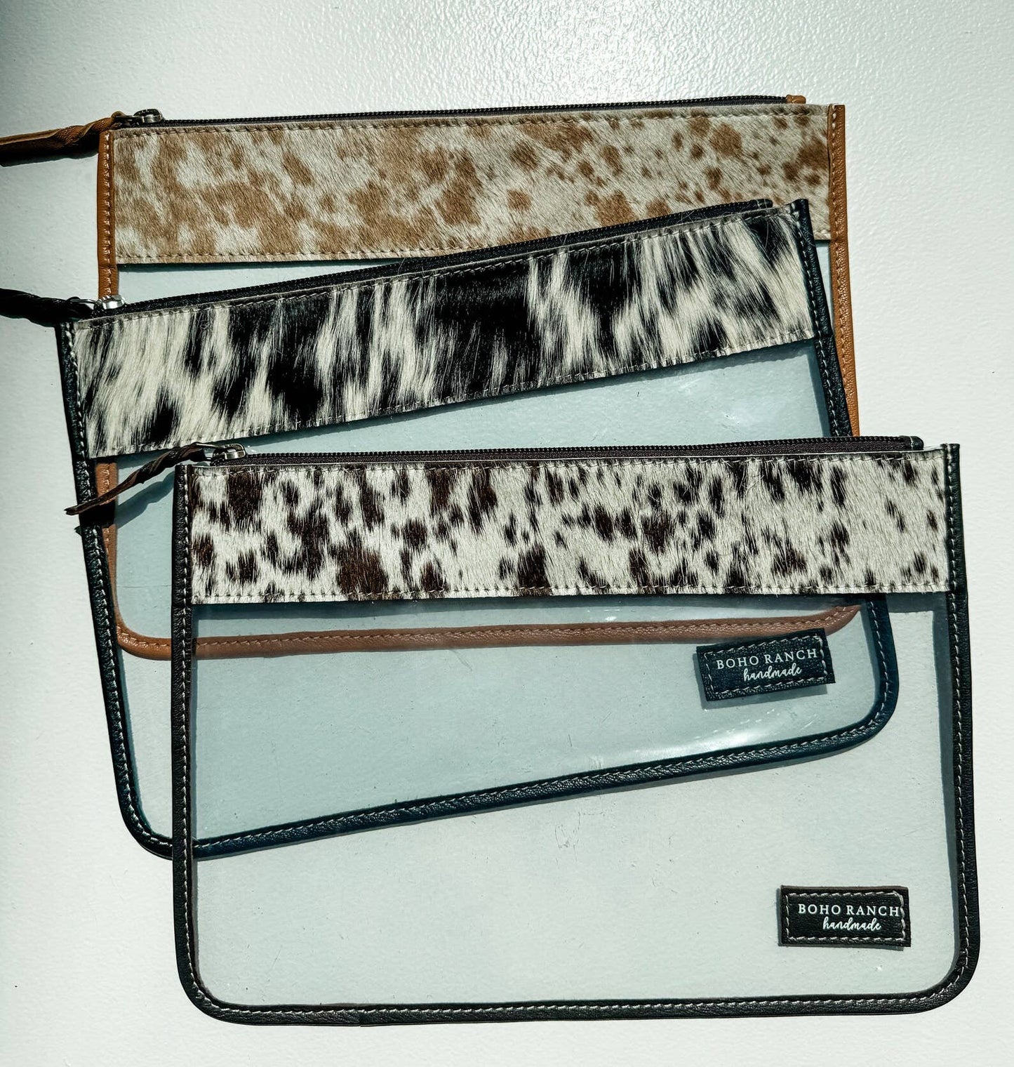 Cowhide Clear Travel Bag