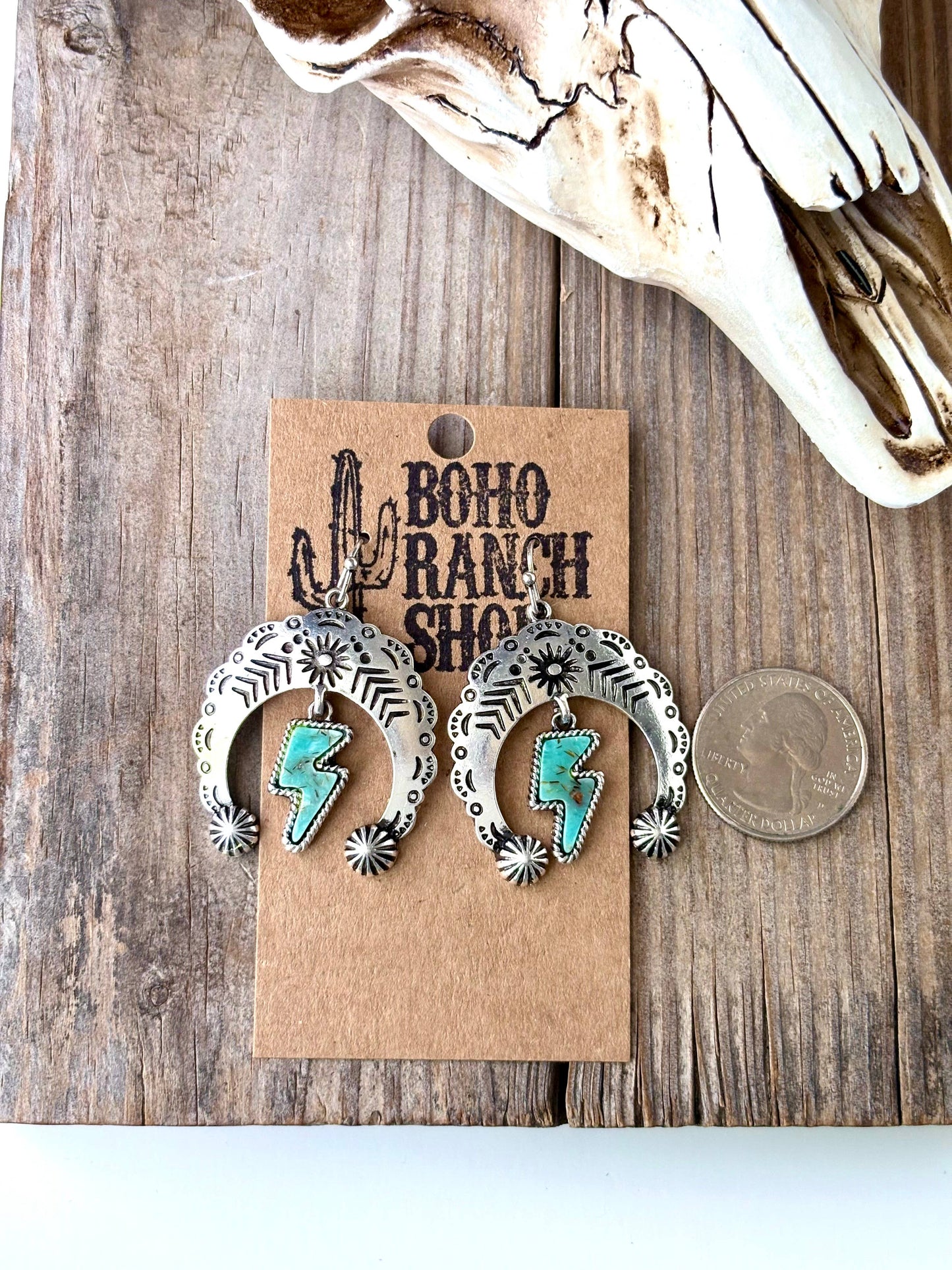 Squash Blossom Lightning Earrings