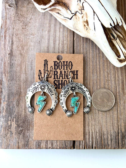 Squash Blossom Lightning Earrings