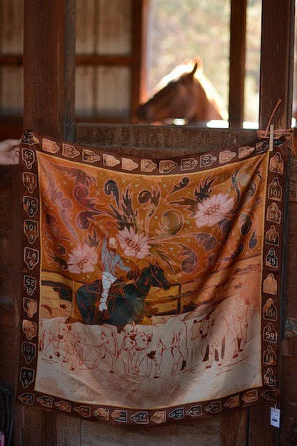 Round Up Mulberry Silk Wild Rag