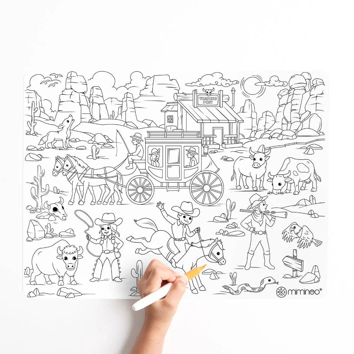 Wild West Coloring Mat