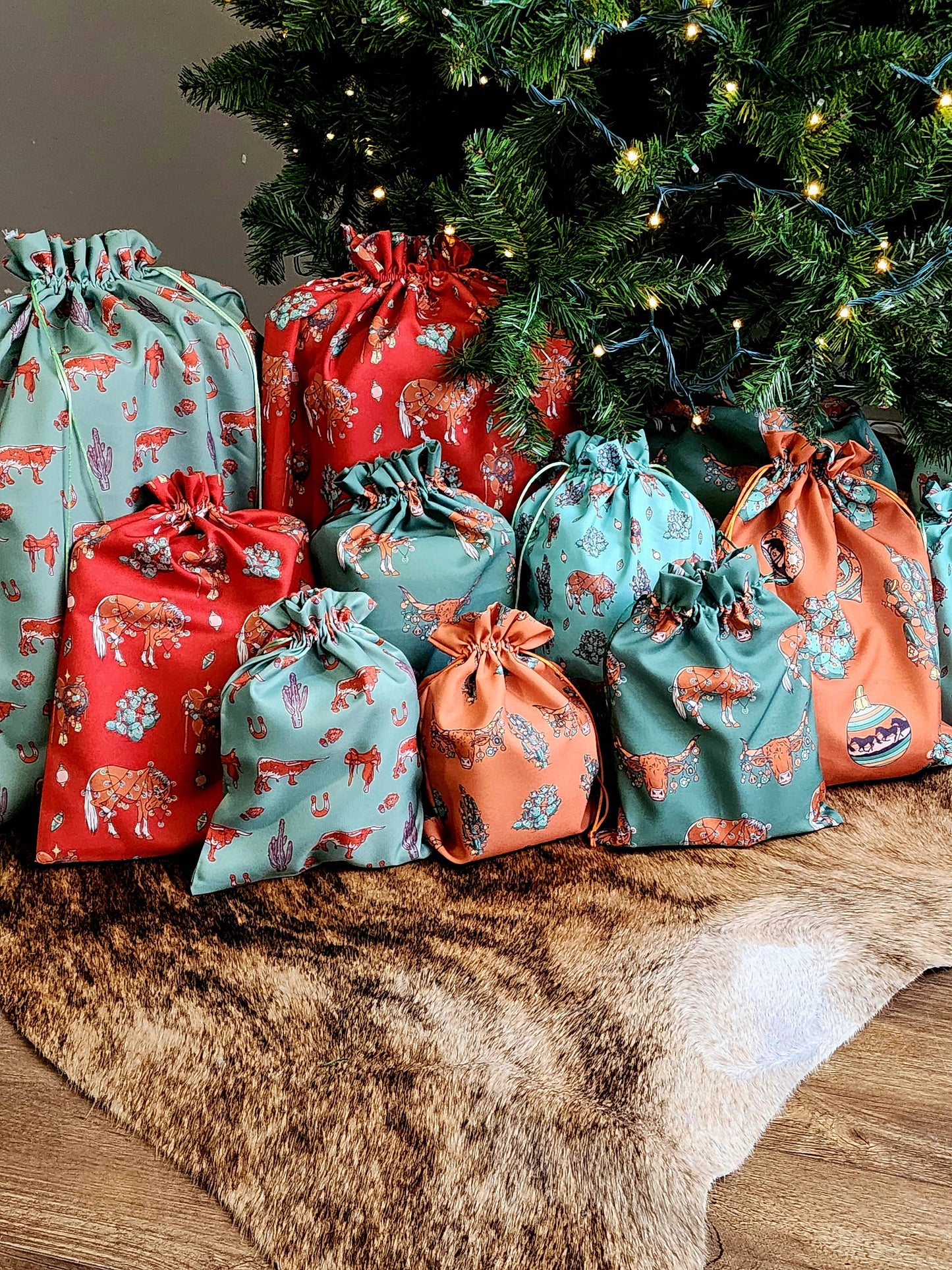 Longhorn & Cactus Reusable Gift Bag