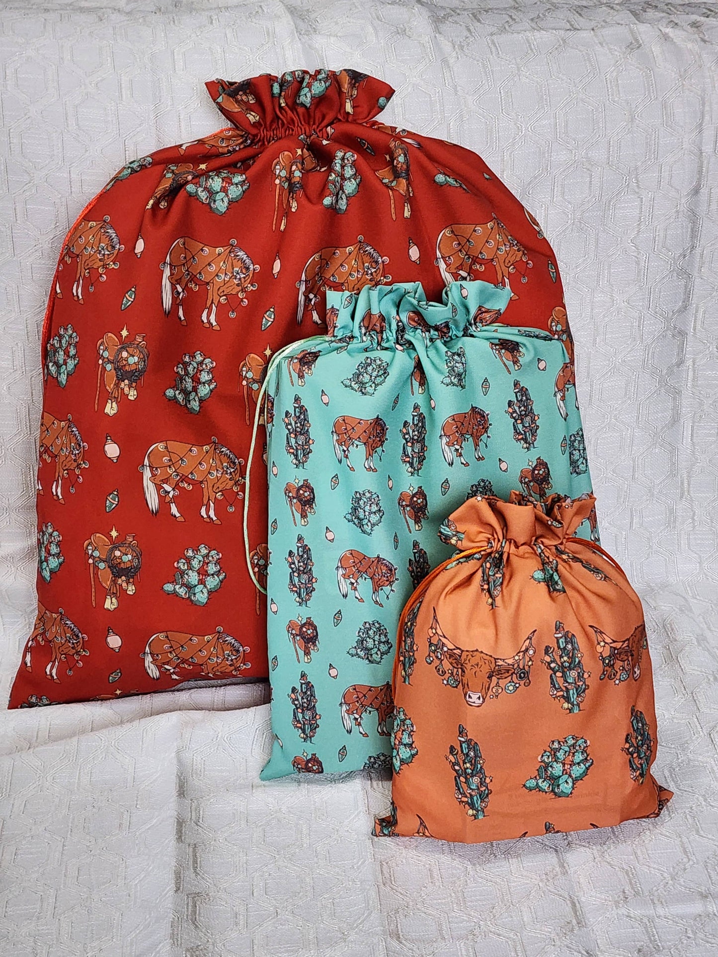 Turquoise Ponies Reusable Gift Bag