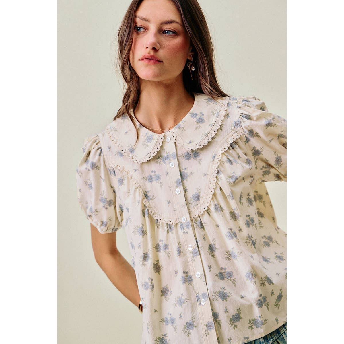 Vintage Floral Blouse