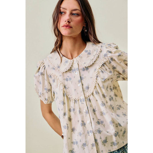 Vintage Floral Blouse