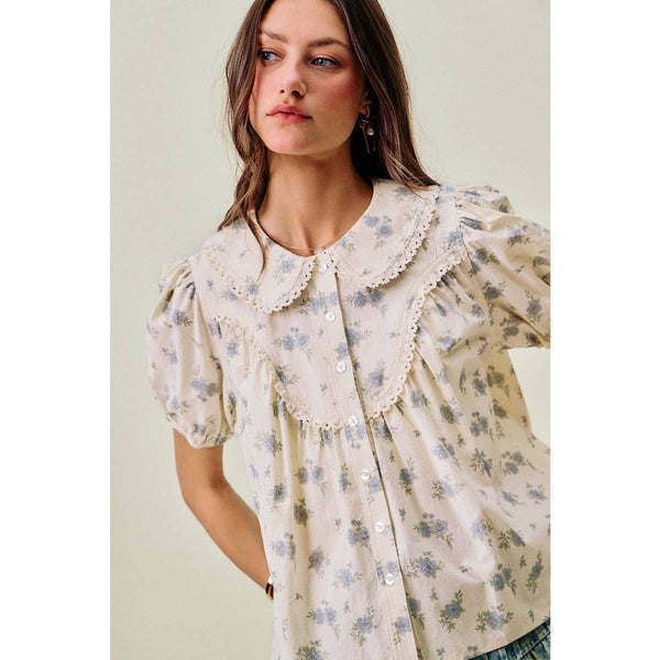 Vintage Floral Blouse