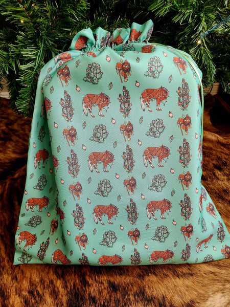 Turquoise Ponies Reusable Gift Bag