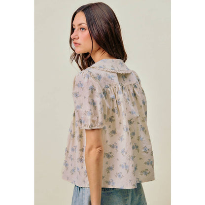 Vintage Floral Blouse