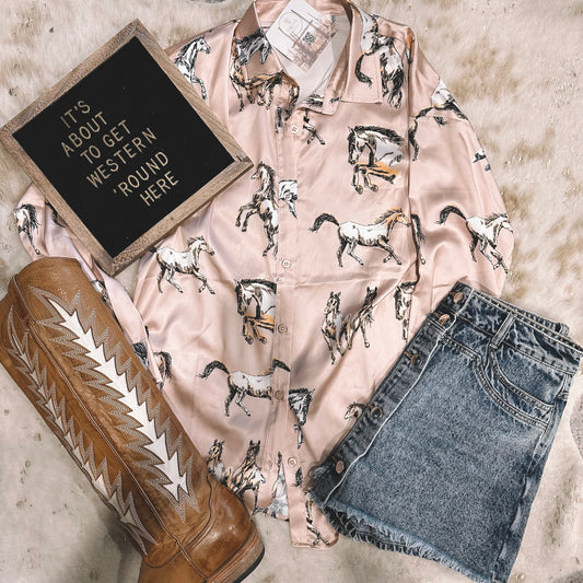 Mocha Horse Top
