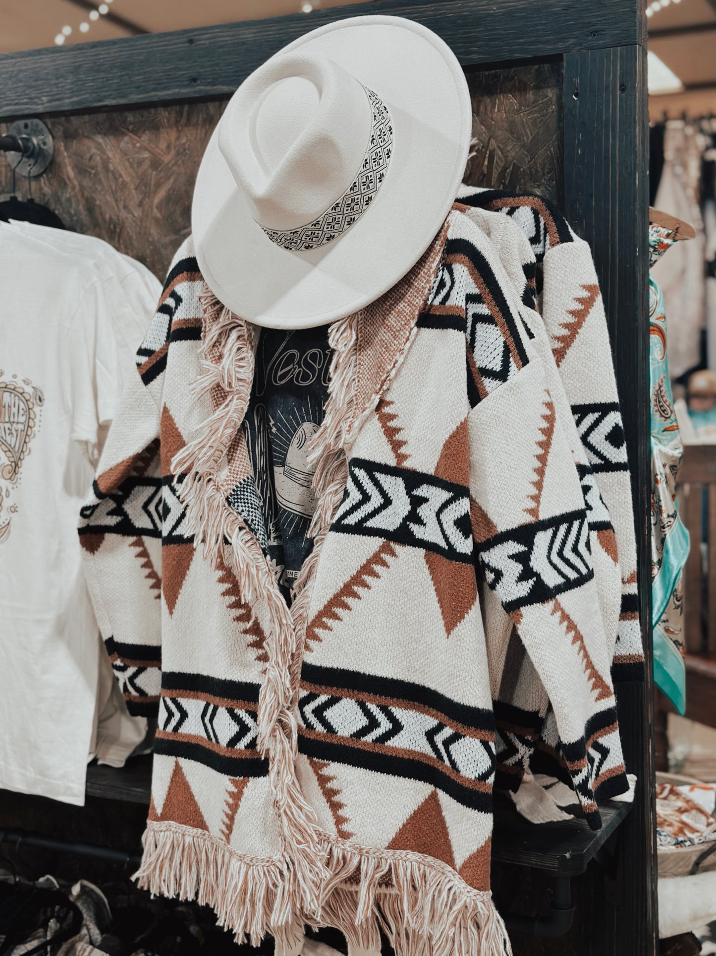 Fringe Aztec Cardigan